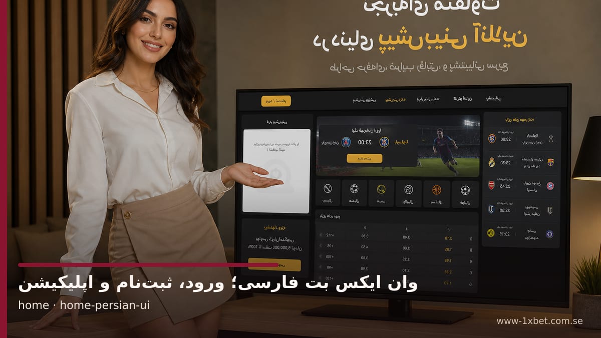 تصویر سفیر برند درباره نمای رابط فارسی وان ایکس بت روی موبایل و دسکتاپ