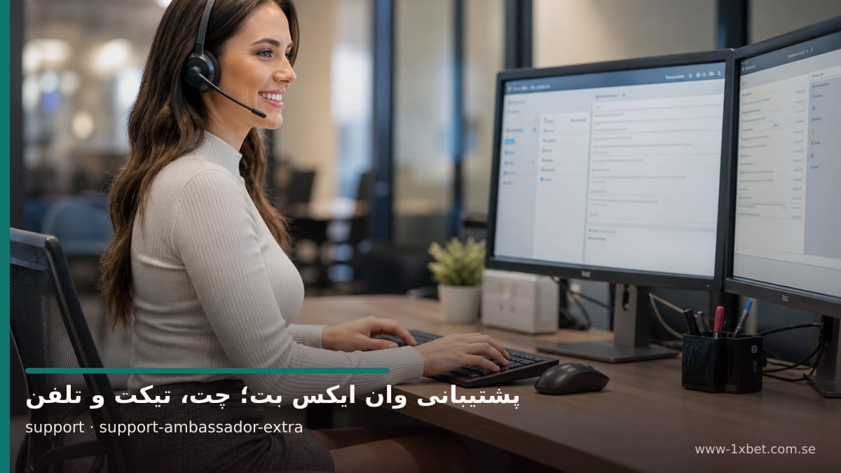 تصویر سفیر برند درباره تصویر مرتبط با موضوع پشتیبانی وان ایکس بت؛ چت، تیکت و تلفن